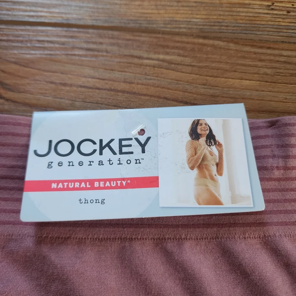 Jockey Seamless Thong Panty Womens XXL Mauve Modal Stretch NEW